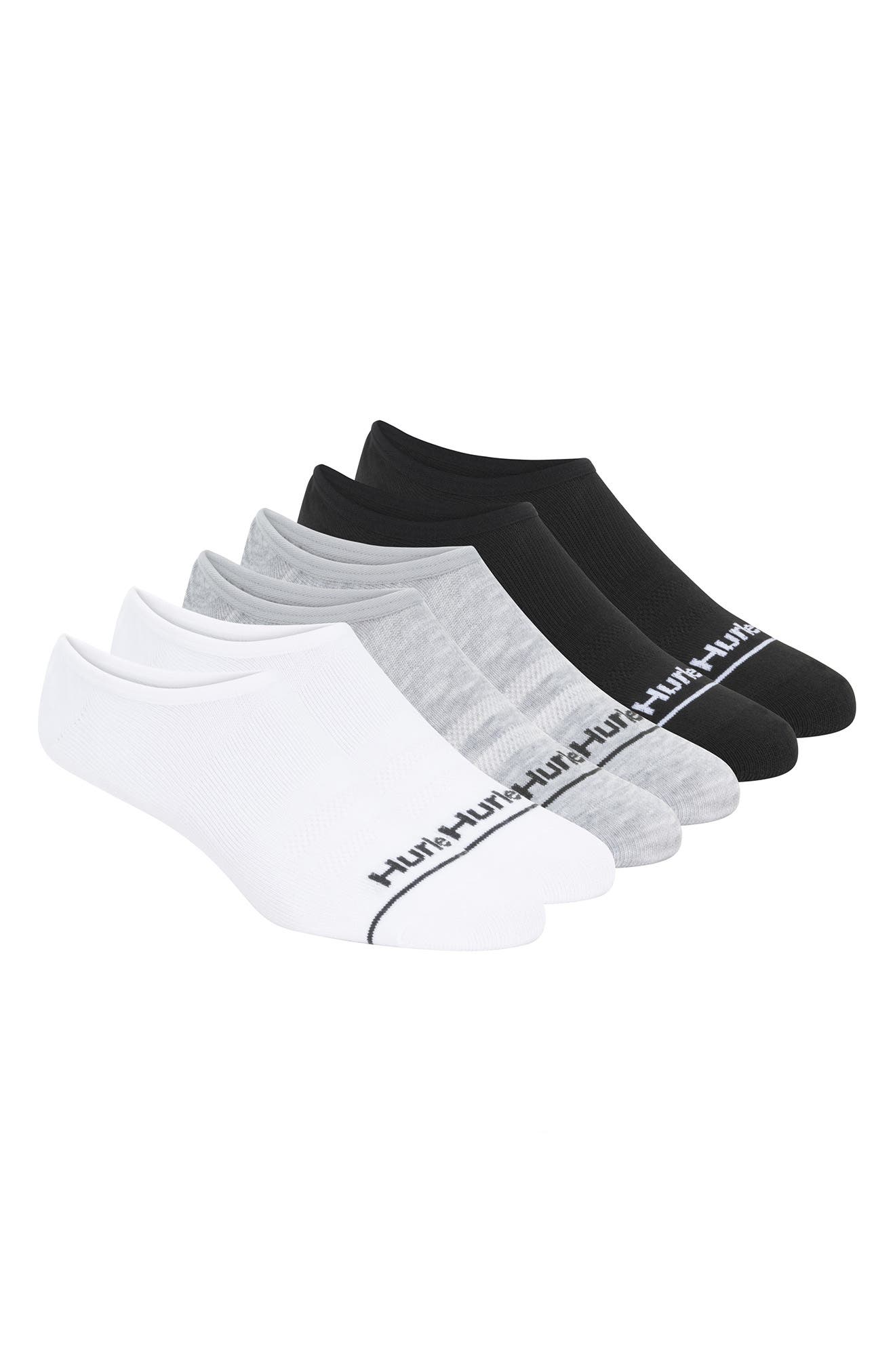 Hurley womens 6 Pack Non Terry Low Cut Socks